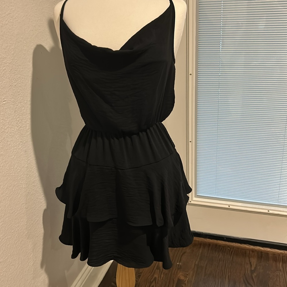 Bcbgeneration Black Ruffled Tiered Mini Dress - image 5